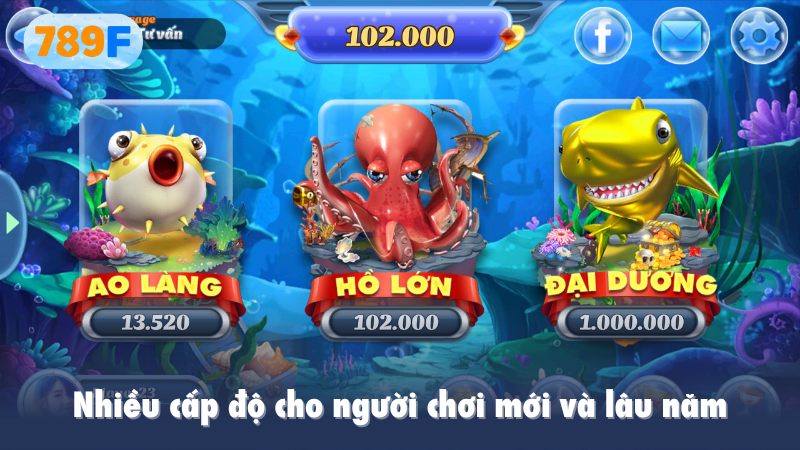 Nhiều cấp độ cho người chơi mới và lâu năm